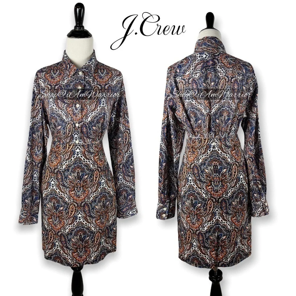 J.Crew cotton perfect shirt in marine sunset paisley *shop@iamwarrior